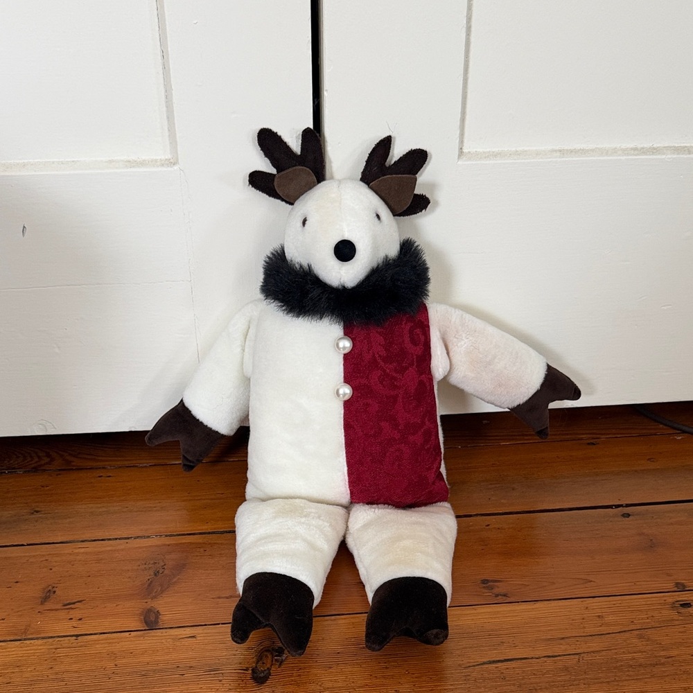 woof & poof 2003 reindeer musical plush - let it snow